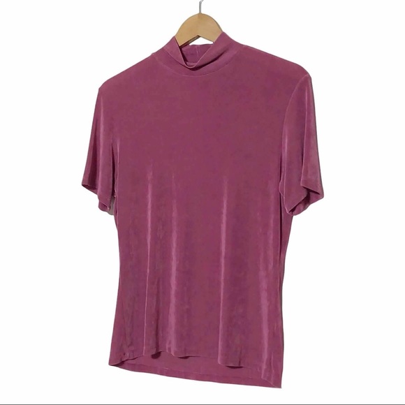 Vintage 90’s Slinky Mockneck Blouse Dress Barn - Picture 4 of 10